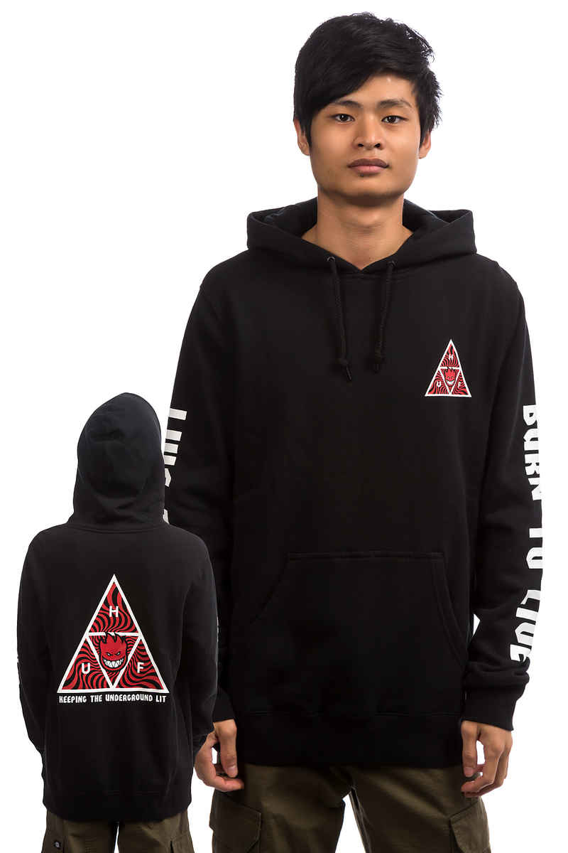 HUF x Spitfire Triangle Sudadera (black)