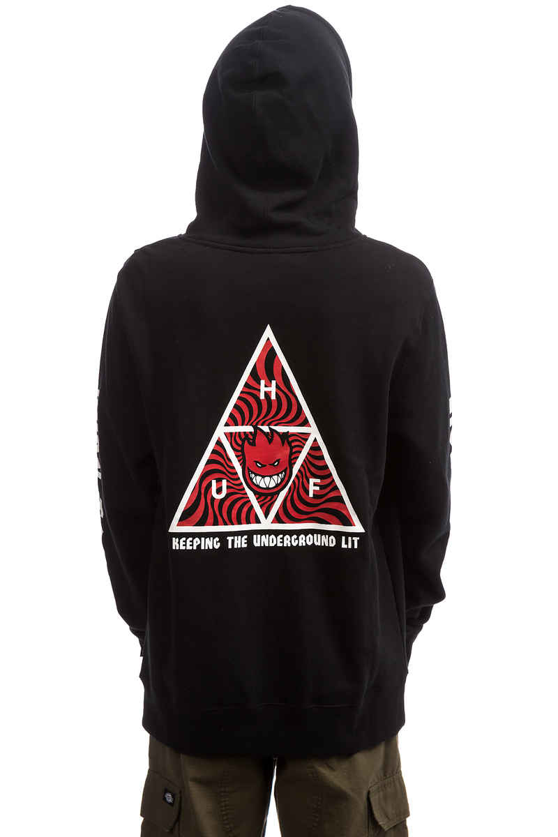 HUF x Spitfire Triangle Sudadera (black)