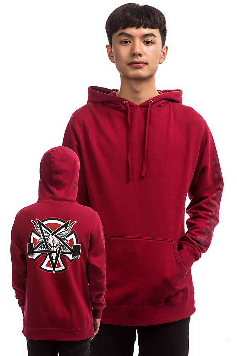 Independent x Thrasher Pentagram Cross Hoodie (garnet)