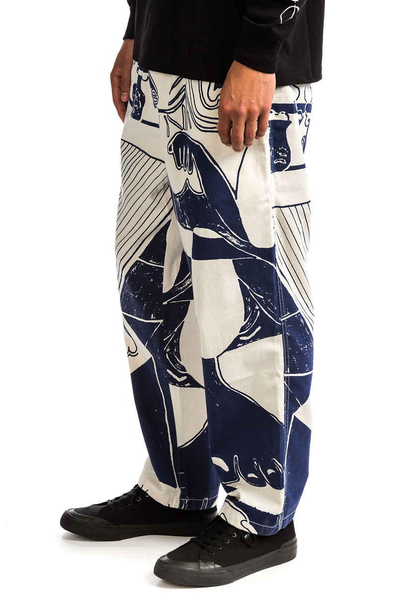 Polar Skateboards TK Surf Pantalons (ecru navy)
