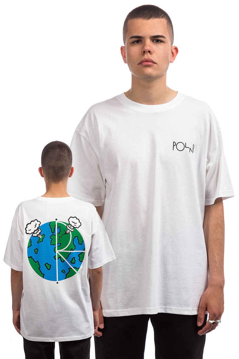 Polar Skateboards World Fill Logo T-Shirt (white)