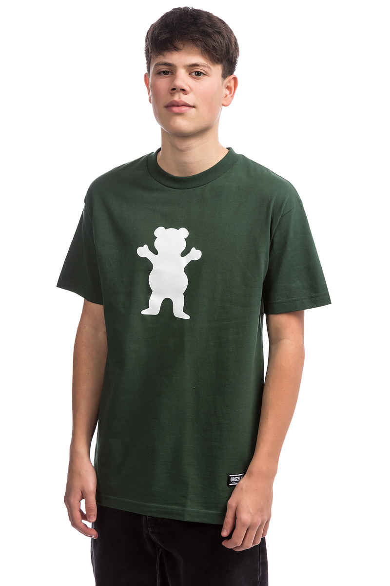 Grizzly OG Bear T-Shirt (forest green white)
