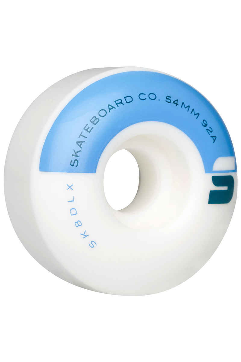 SK8DLX Athletic Soft Roue (white) 54mm 4 Pack 92A
