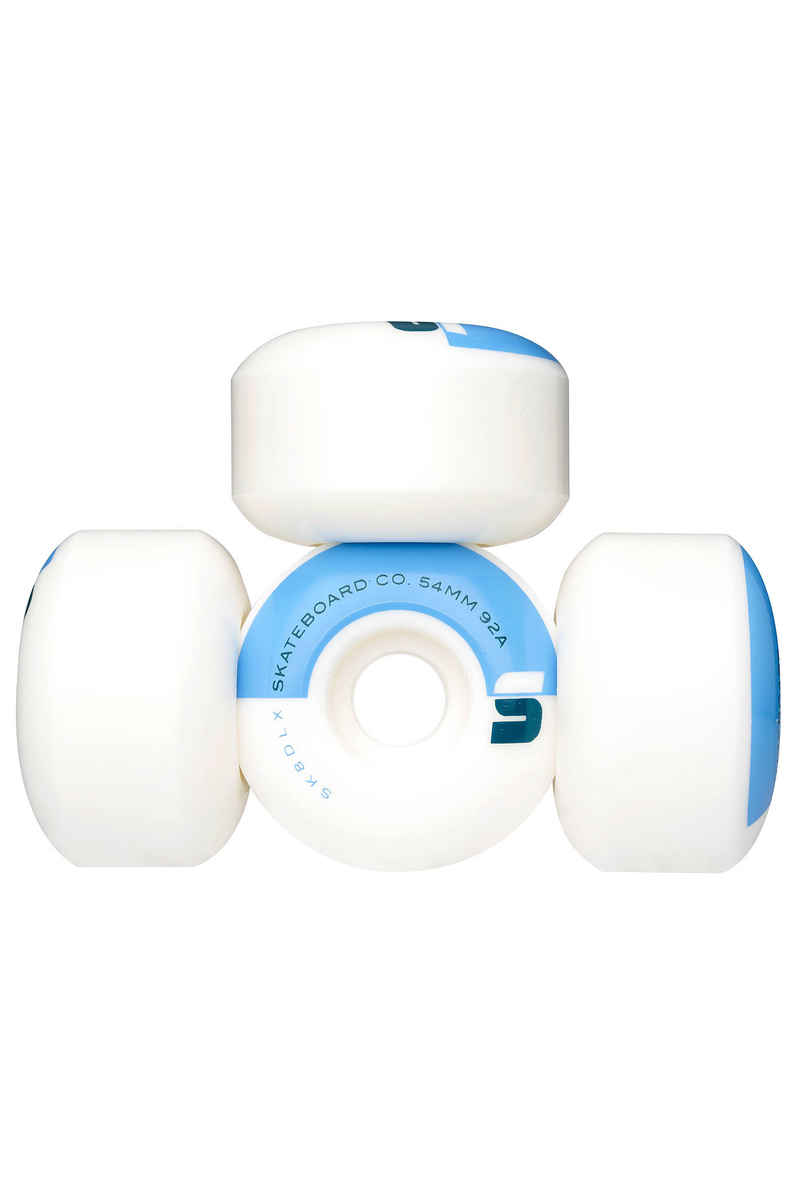SK8DLX Athletic Soft Roue (white) 54mm 4 Pack 92A