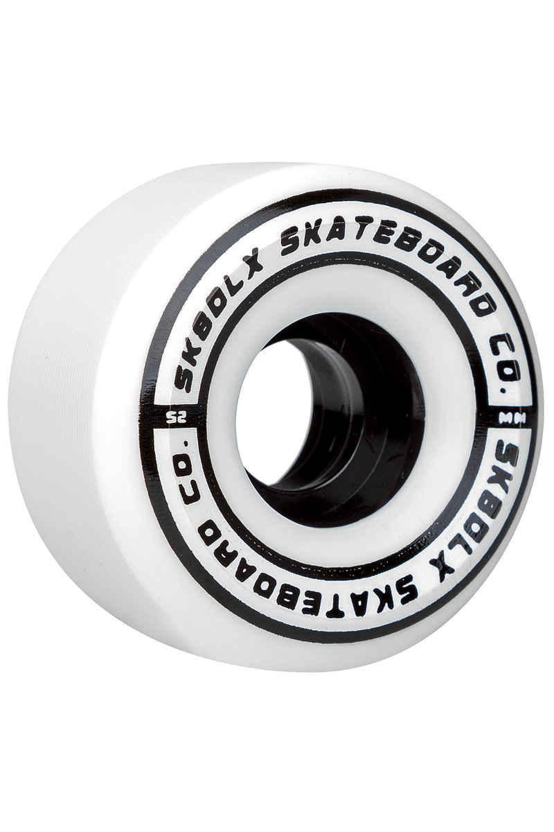 SK8DLX Conical Series Wheels (white) 52mm 100A 4 Pack