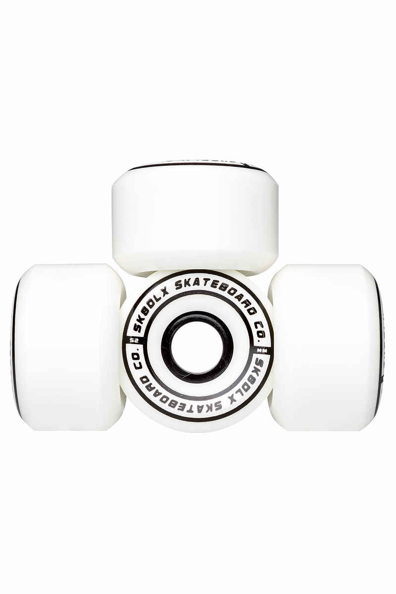 SK8DLX Conical Series Wheels (white) 52mm 100A 4 Pack