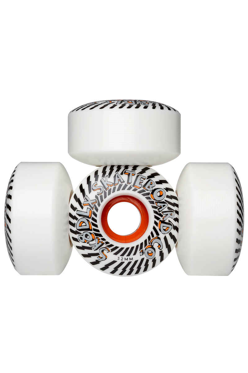 SK8DLX Psychedelic Series Wheels (white orange) 52mm 100A 4 Pack