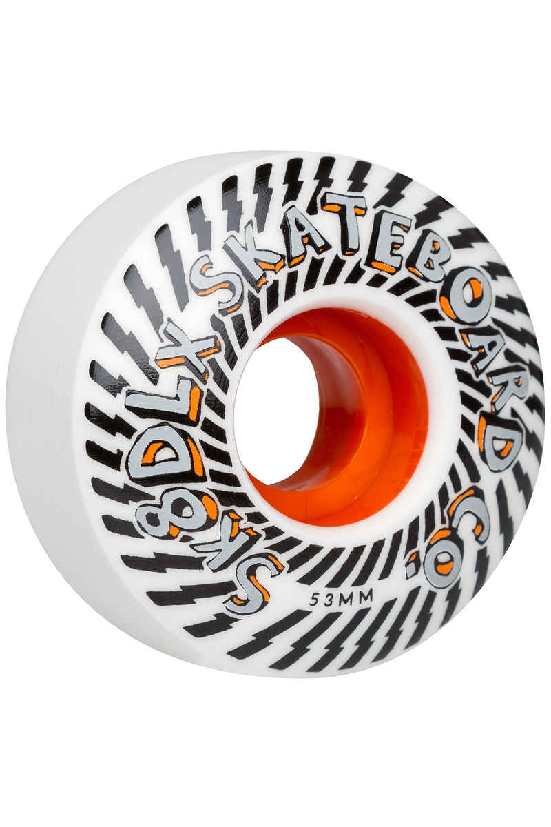 SK8DLX Psychedelic Series Rueda (white orange) 53mm 100A Pack de 4