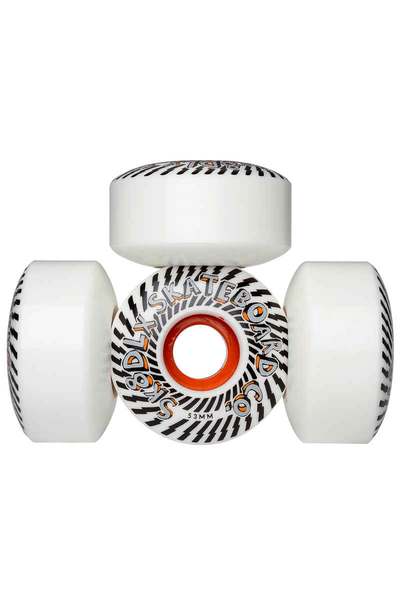 SK8DLX Psychedelic Series Rueda (white orange) 53mm 100A Pack de 4