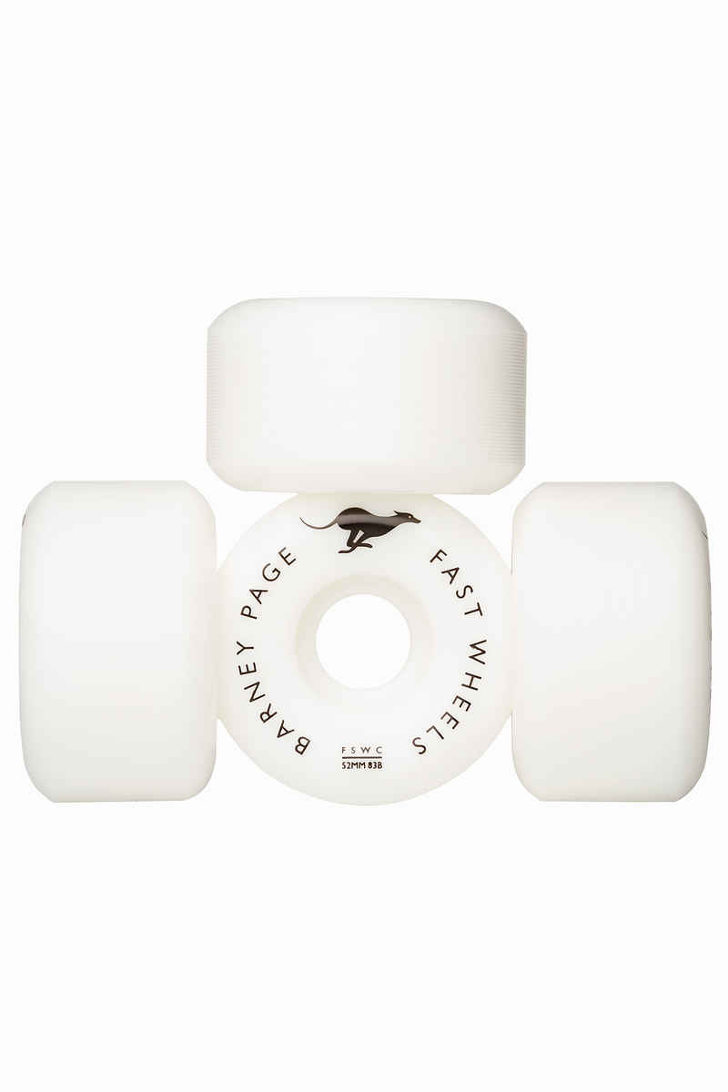 Fast Skateboard Wheel Company Page Pro Conical Rollen (white) 52mm 103A 4er Pack