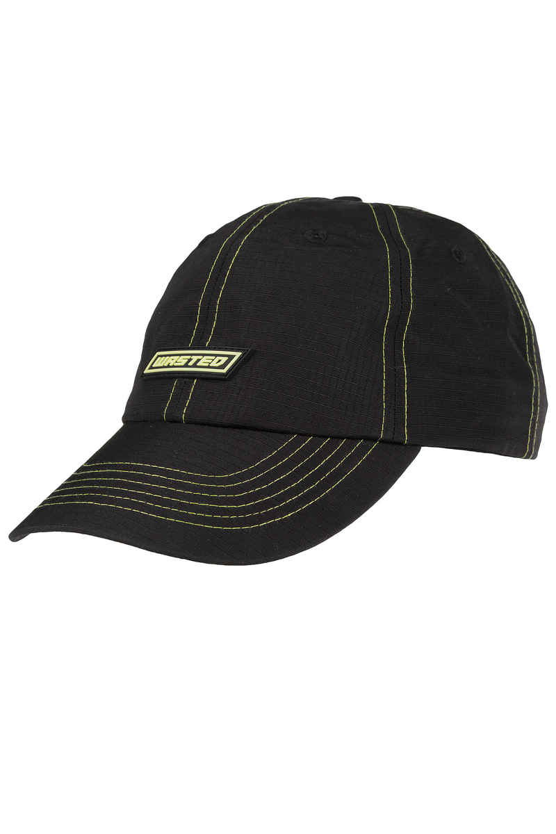 Wasted Paris Nylon 6 Panel Gorra (black trim neon yellow)