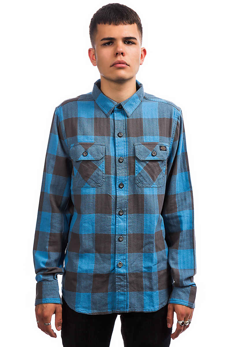 Dickies DMO Check Camicia (blue grey)
