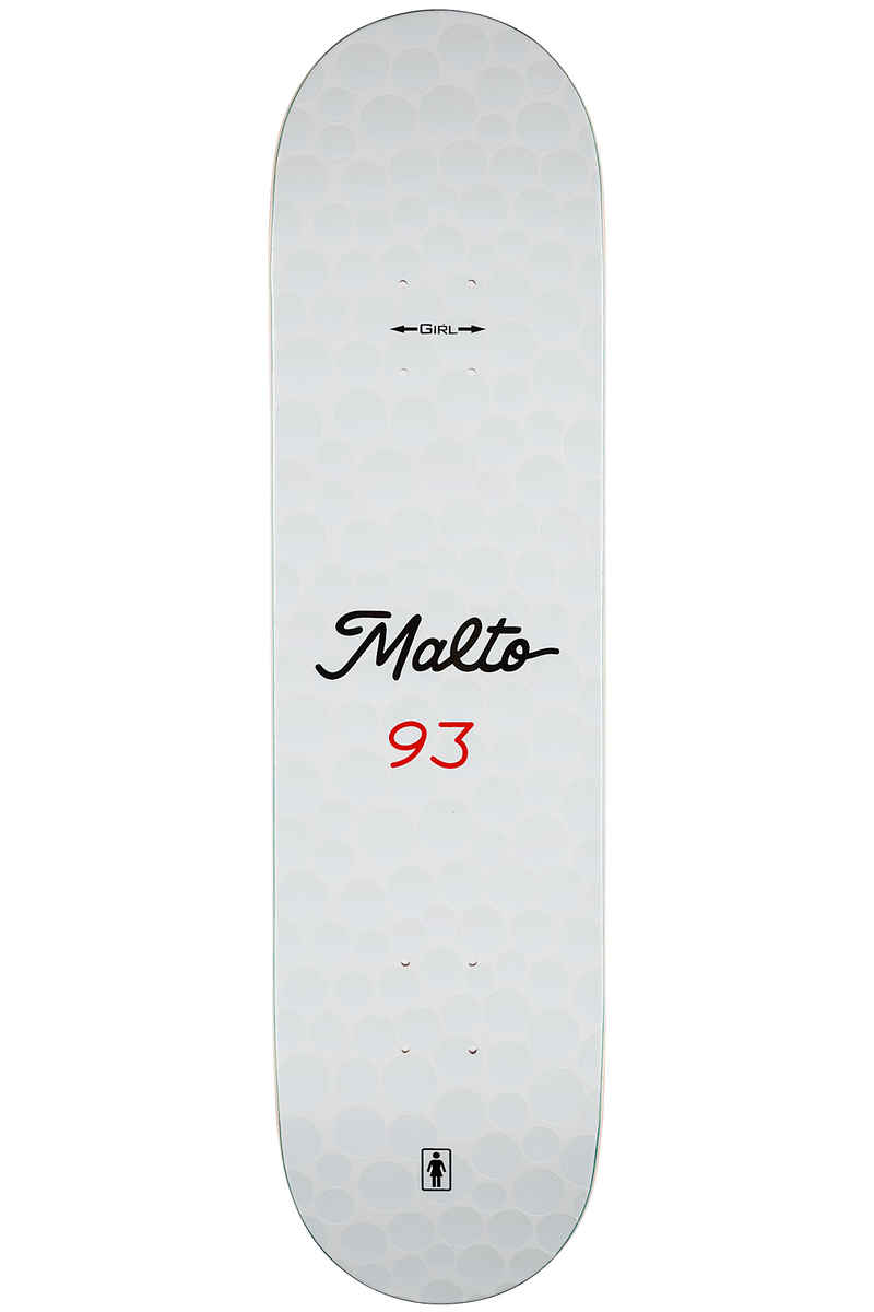 Girl Malto One Off Long Ball 8" Deck (white)