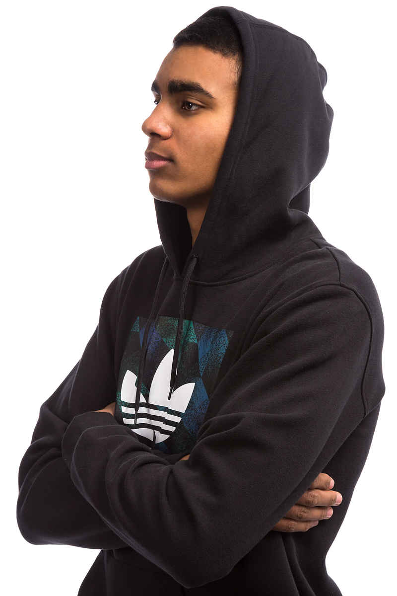 adidas Towning Hoodie (black white active blue green)