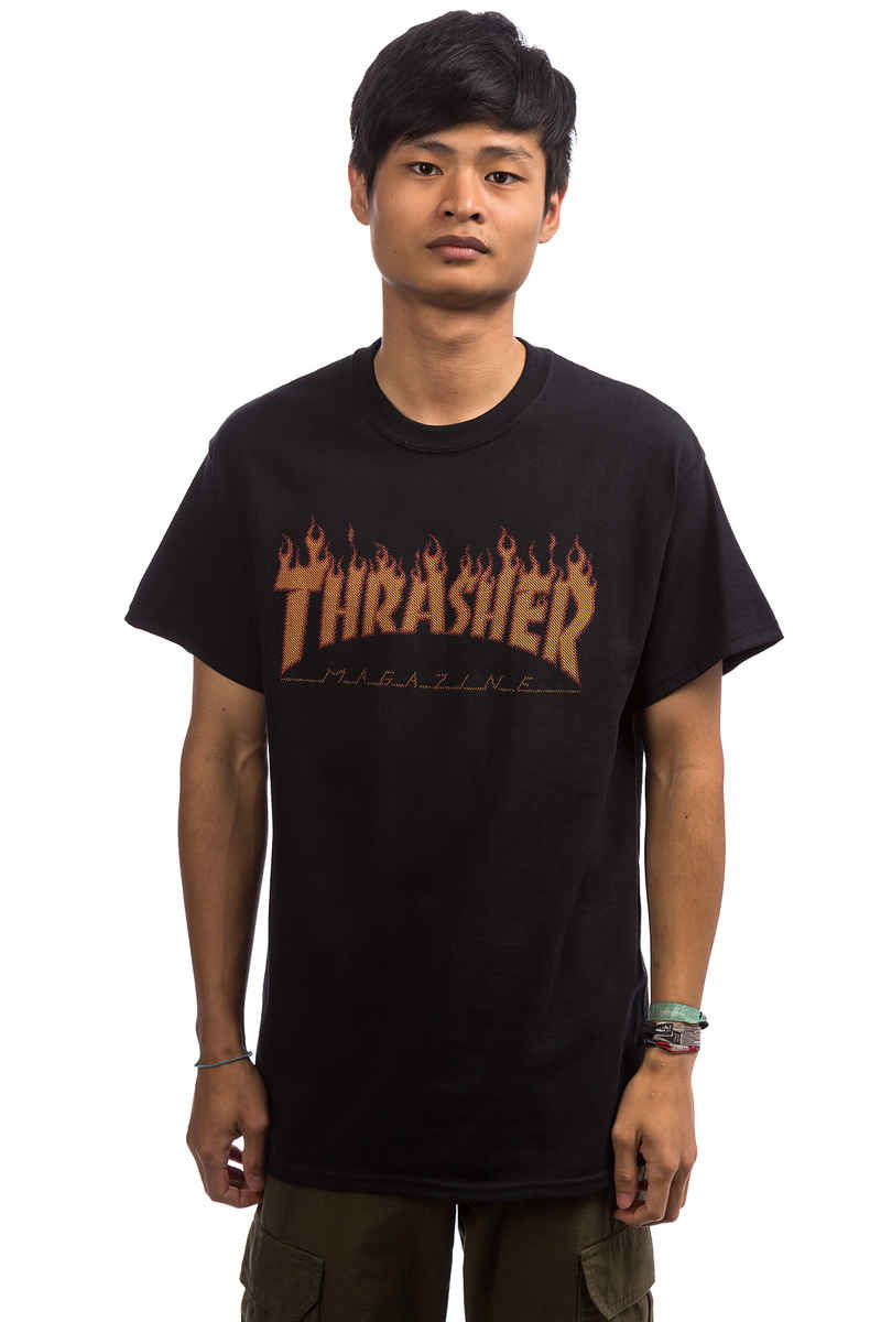 Thrasher Flame Halftone T-Shirt (black)