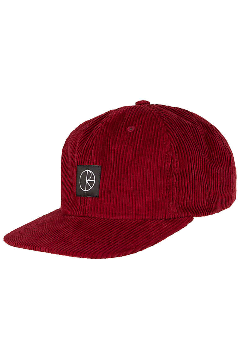 Polar Skateboards Corduroy Strapback Cap (red)