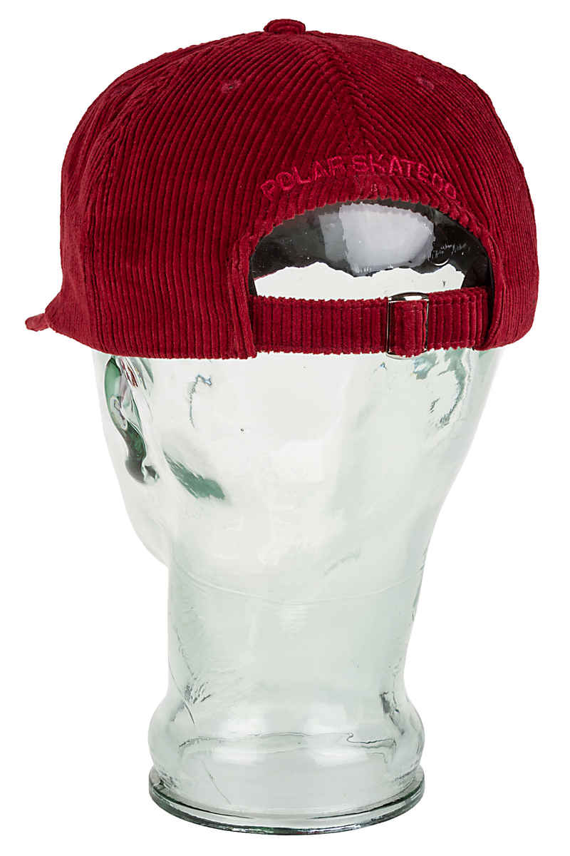 Polar Skateboards Corduroy Strapback Cap (red)