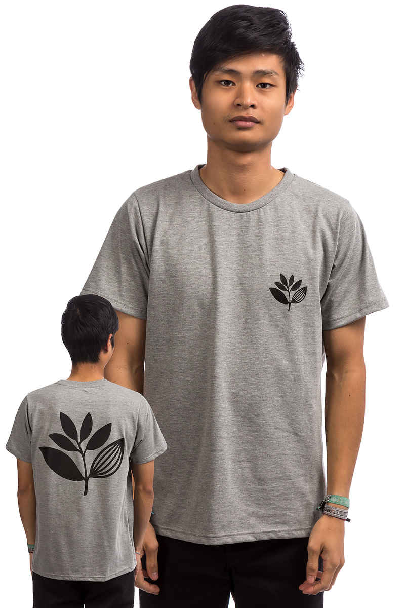 Magenta Plant T-Shirt (heather grey)