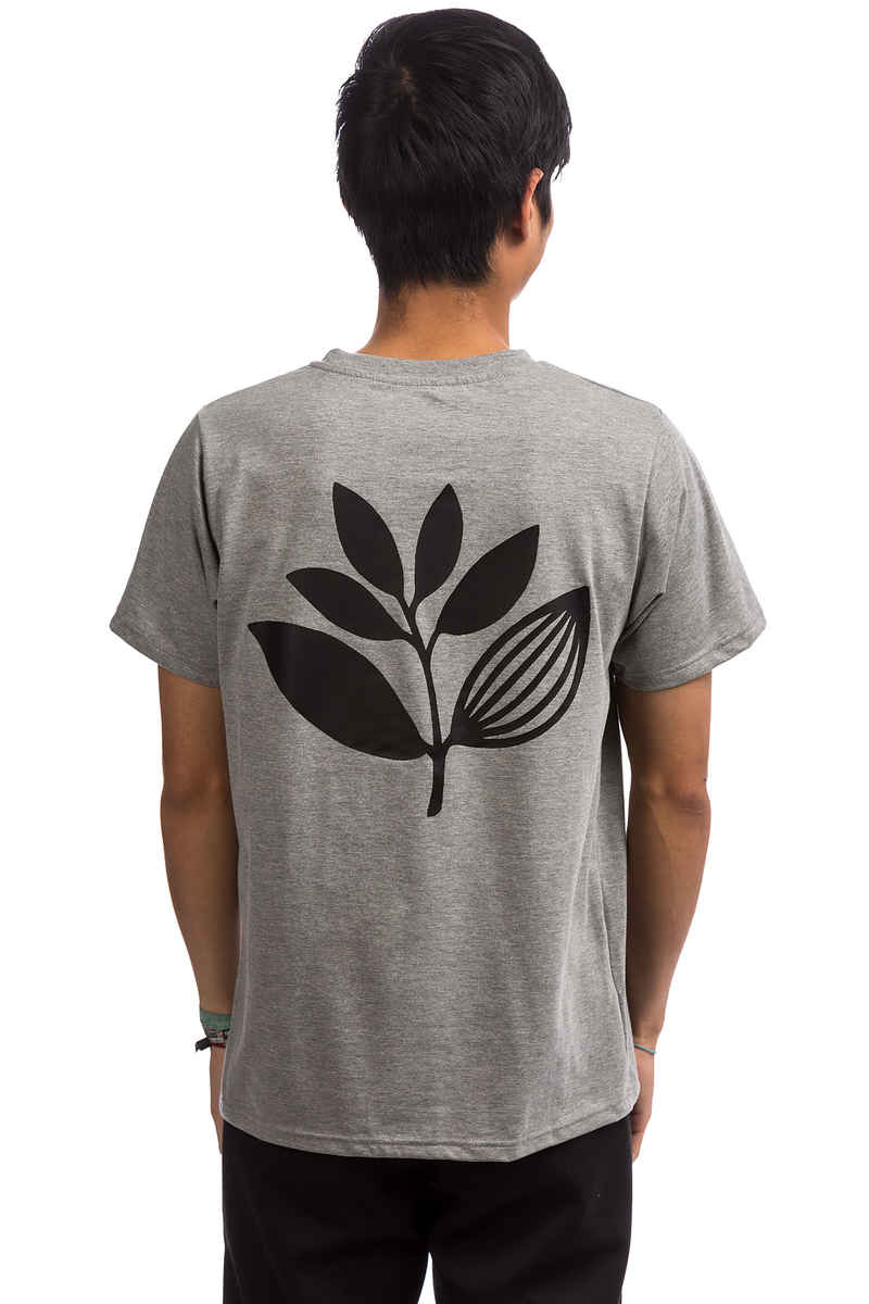 Magenta Plant T-Shirt (heather grey)