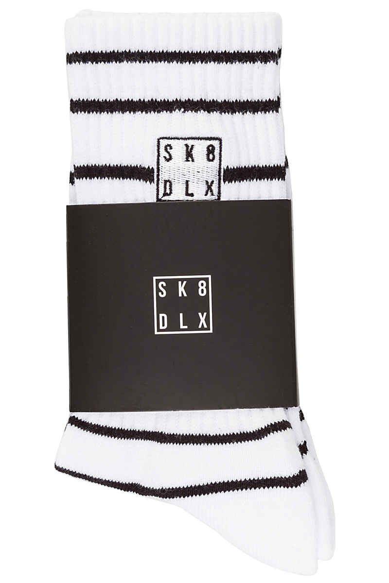 SK8DLX Stripes Socks US 6-13 (white black) 1 Pack