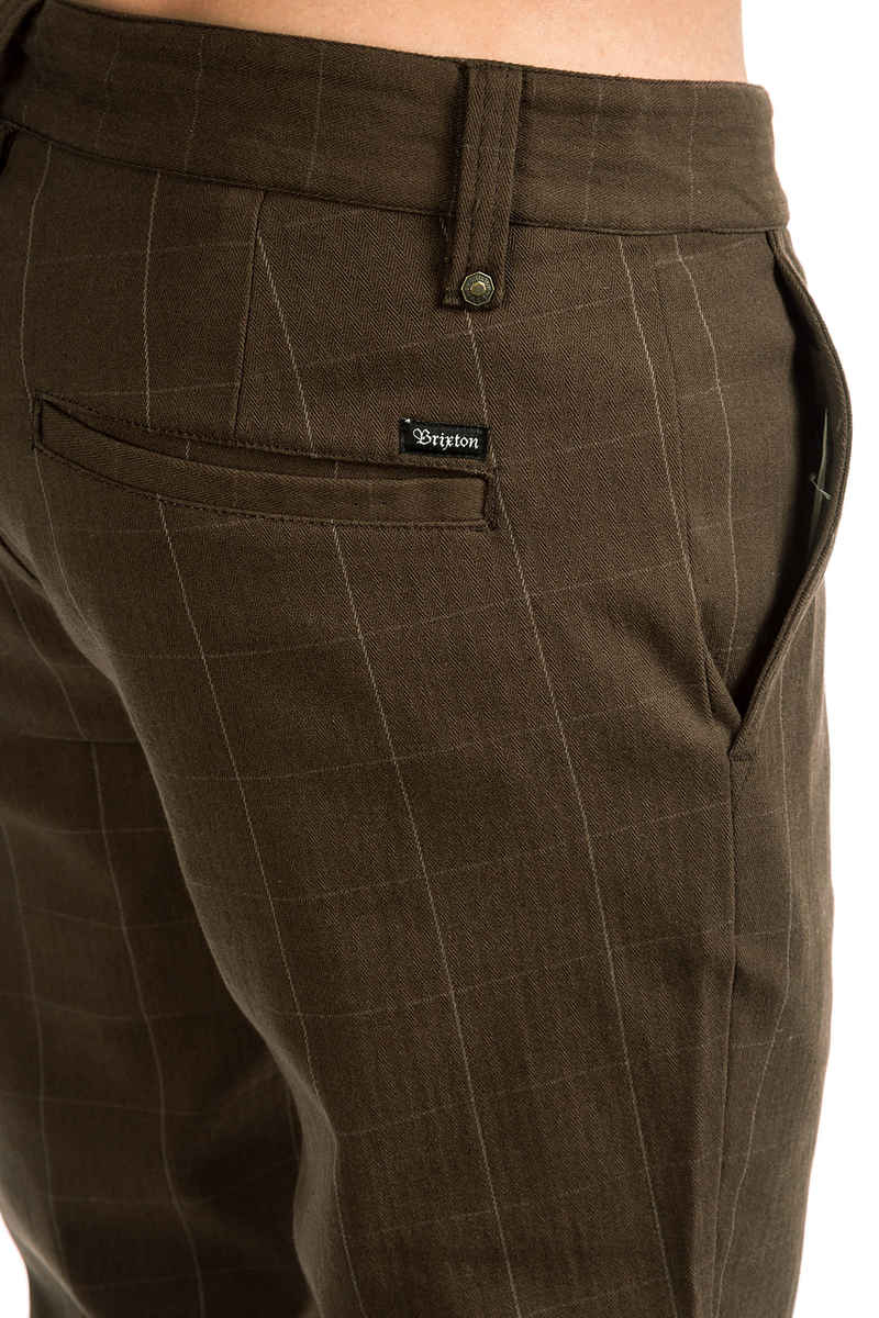 Brixton Reserve Chino Pantalons (brown plaid)