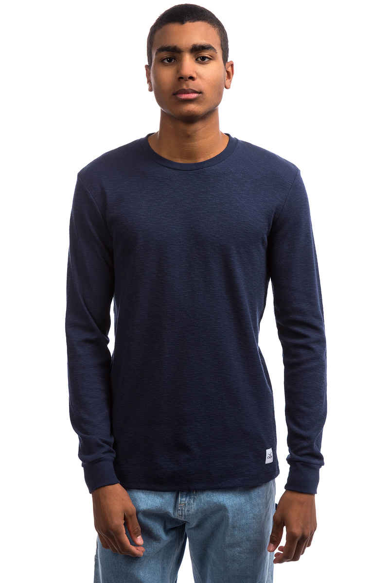 Cleptomanicx Broken Intelrock Longsleeve (dark navy)