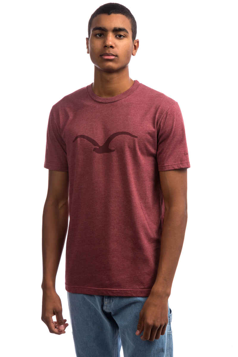 Cleptomanicx Möwe T-Shirt (heather merlot red)