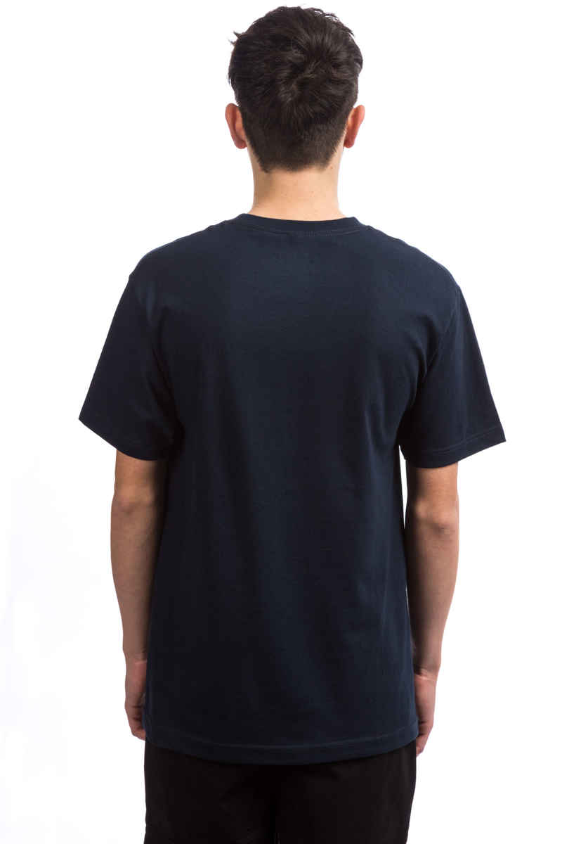 Passport Solid Bar Embroidery Camiseta (navy)
