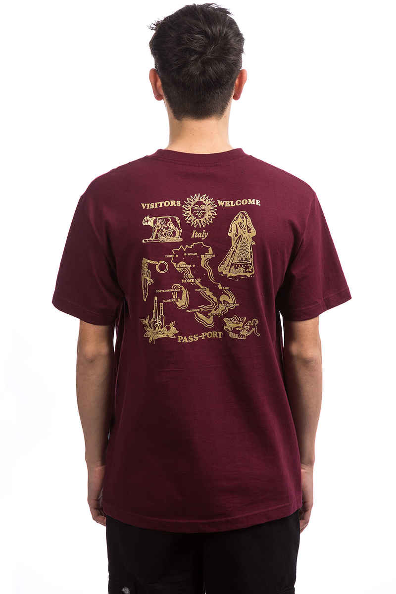 Passport Italy T-Shirt (maroon)