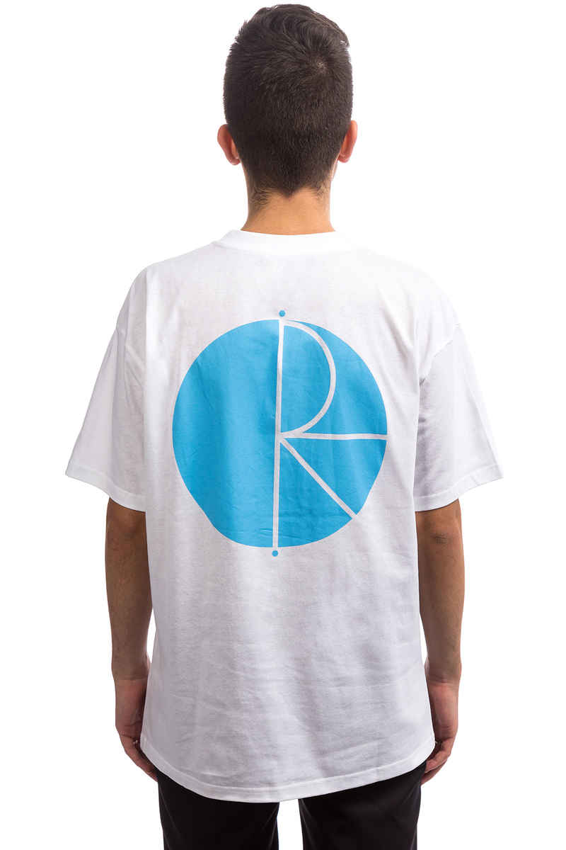Polar Skateboards Fill Logo Camiseta (white pool blue)