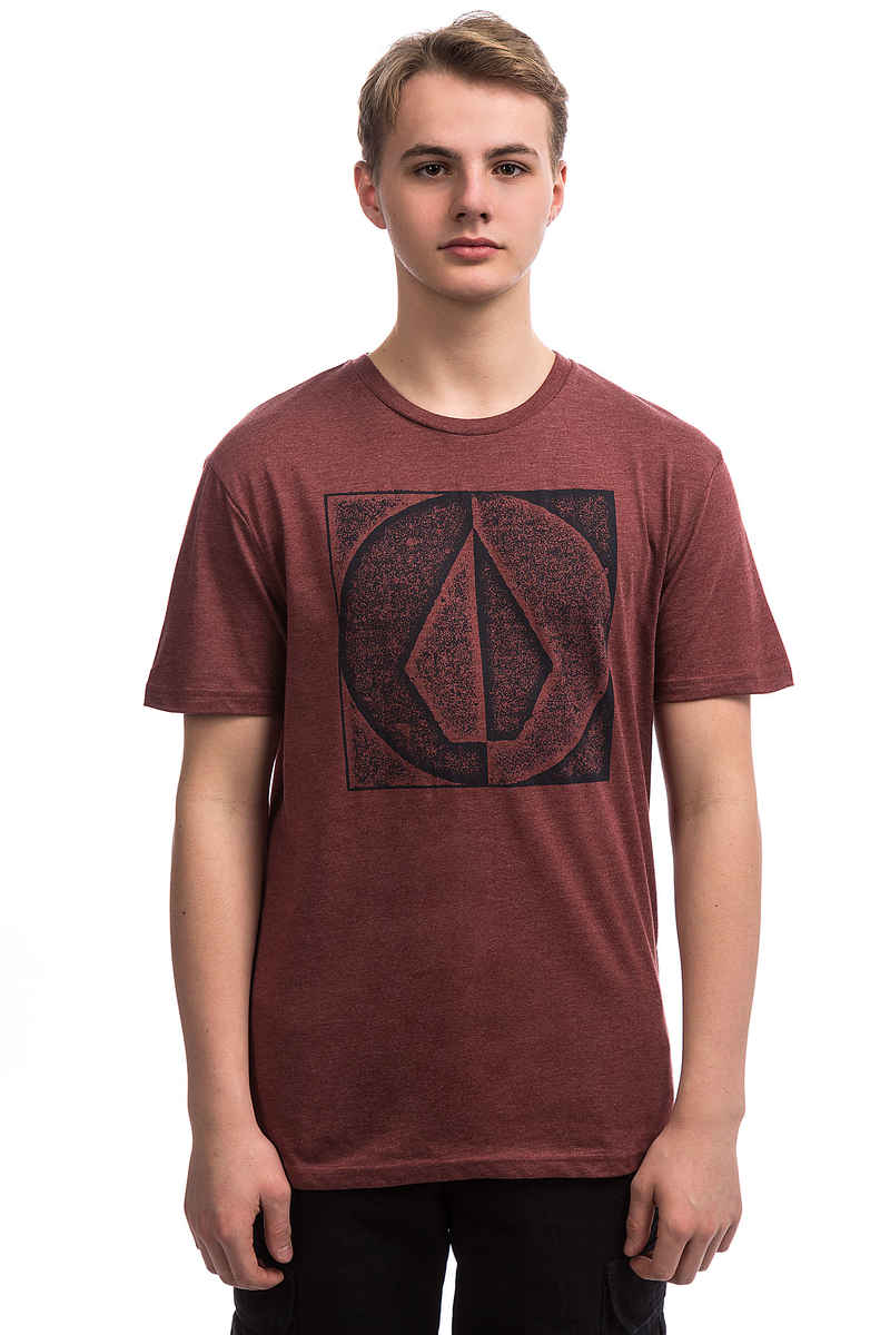 Volcom Stamp Divide Heather T-Shirt (crimson)