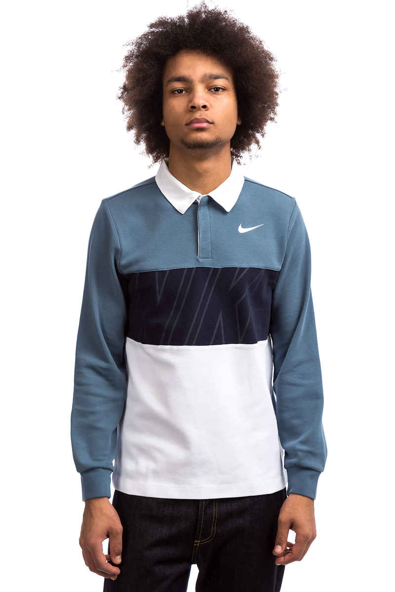 Nike SB Dry Longsleeve Polo (thunderstorm obsidian)