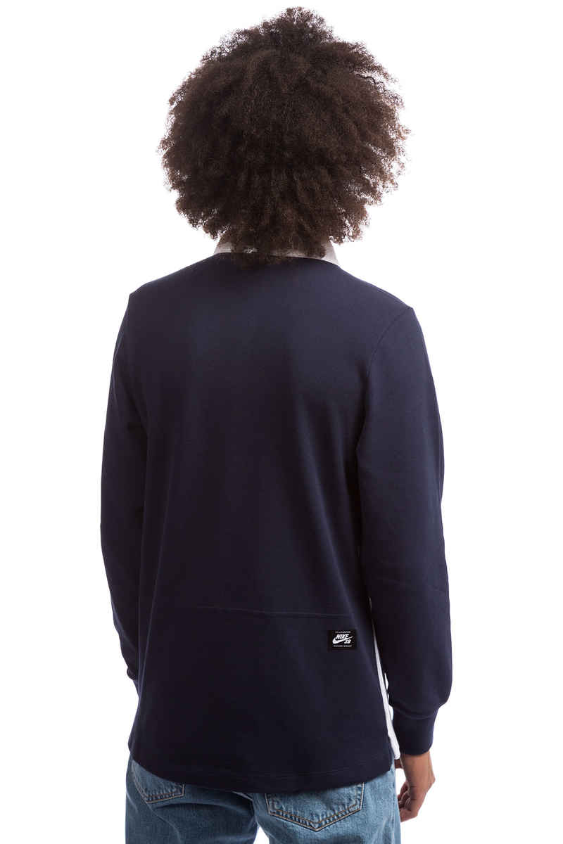 Nike SB Dry Longsleeve Polos (obsidian team crimson white)