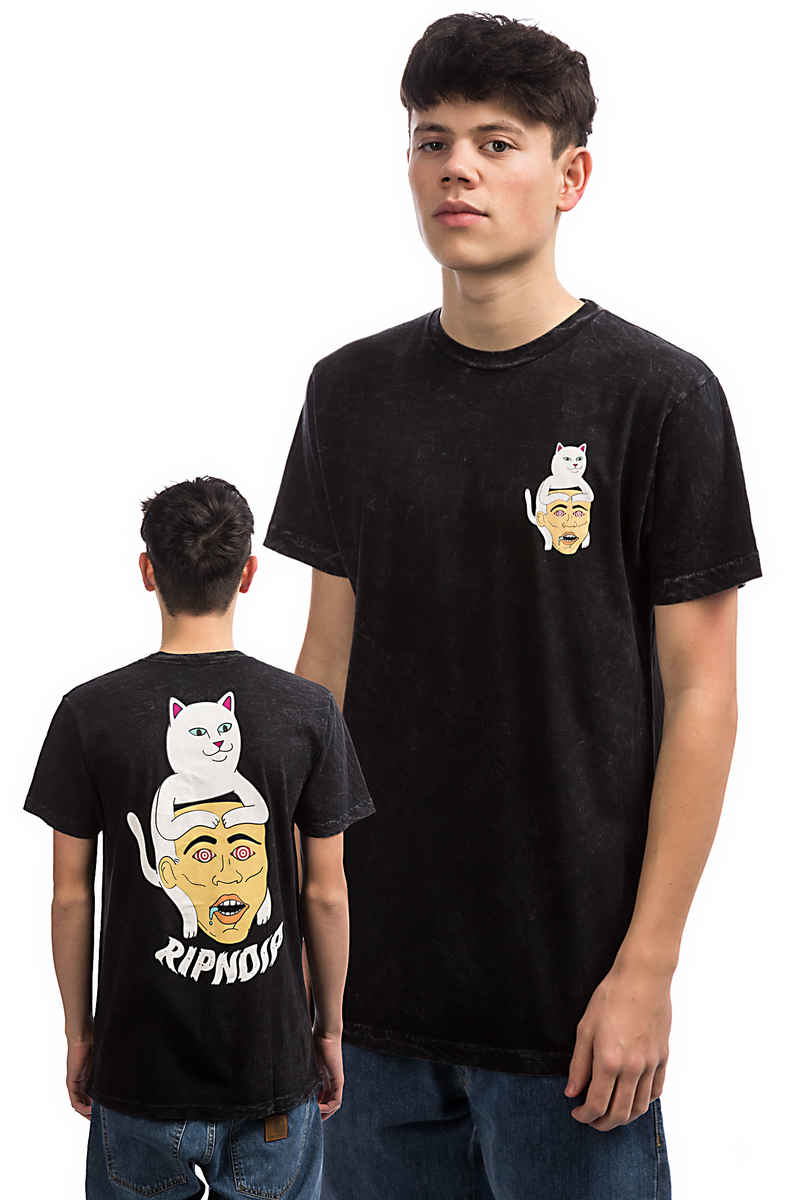 RIPNDIP Nerm Hat T-Shirt (grey mineral wash)