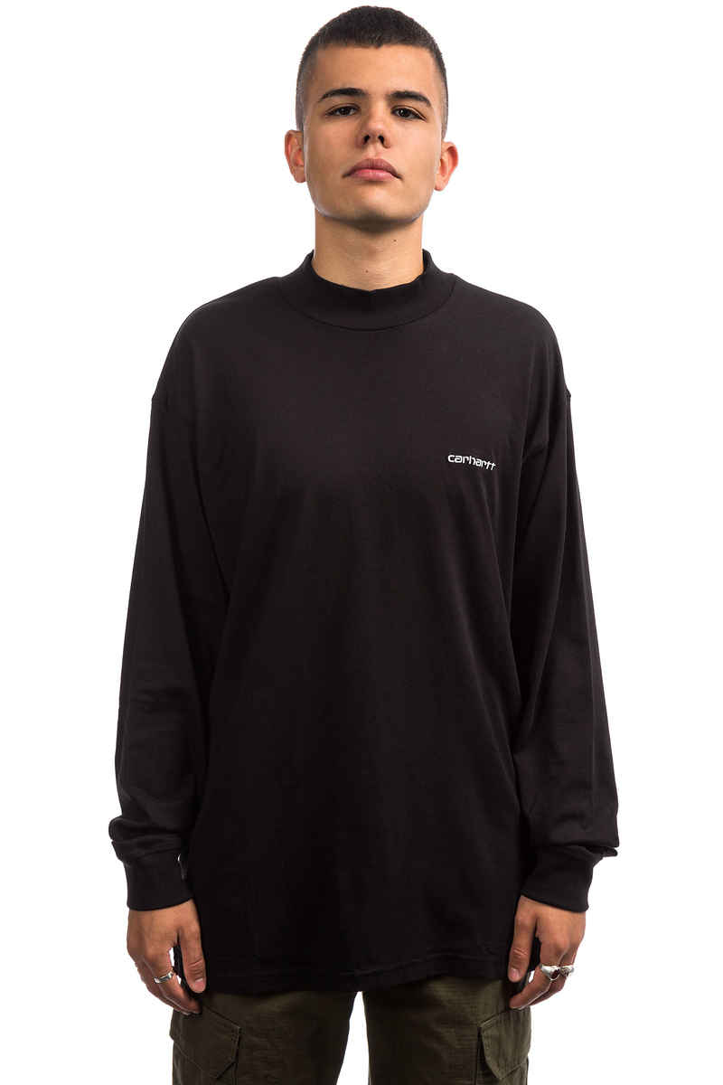 Carhartt WIP Highneck Script Embroidery Longsleeve (black white)