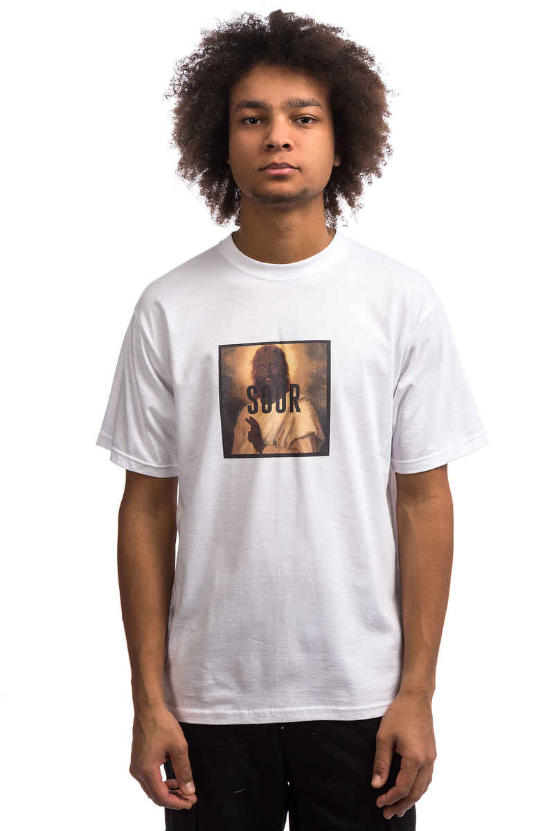 Sour Skateboards Black J T-Shirt (white)