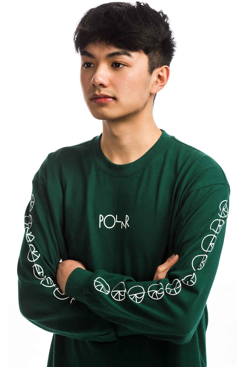 Polar Skateboards Racing Camiseta de manga larga (dark green)