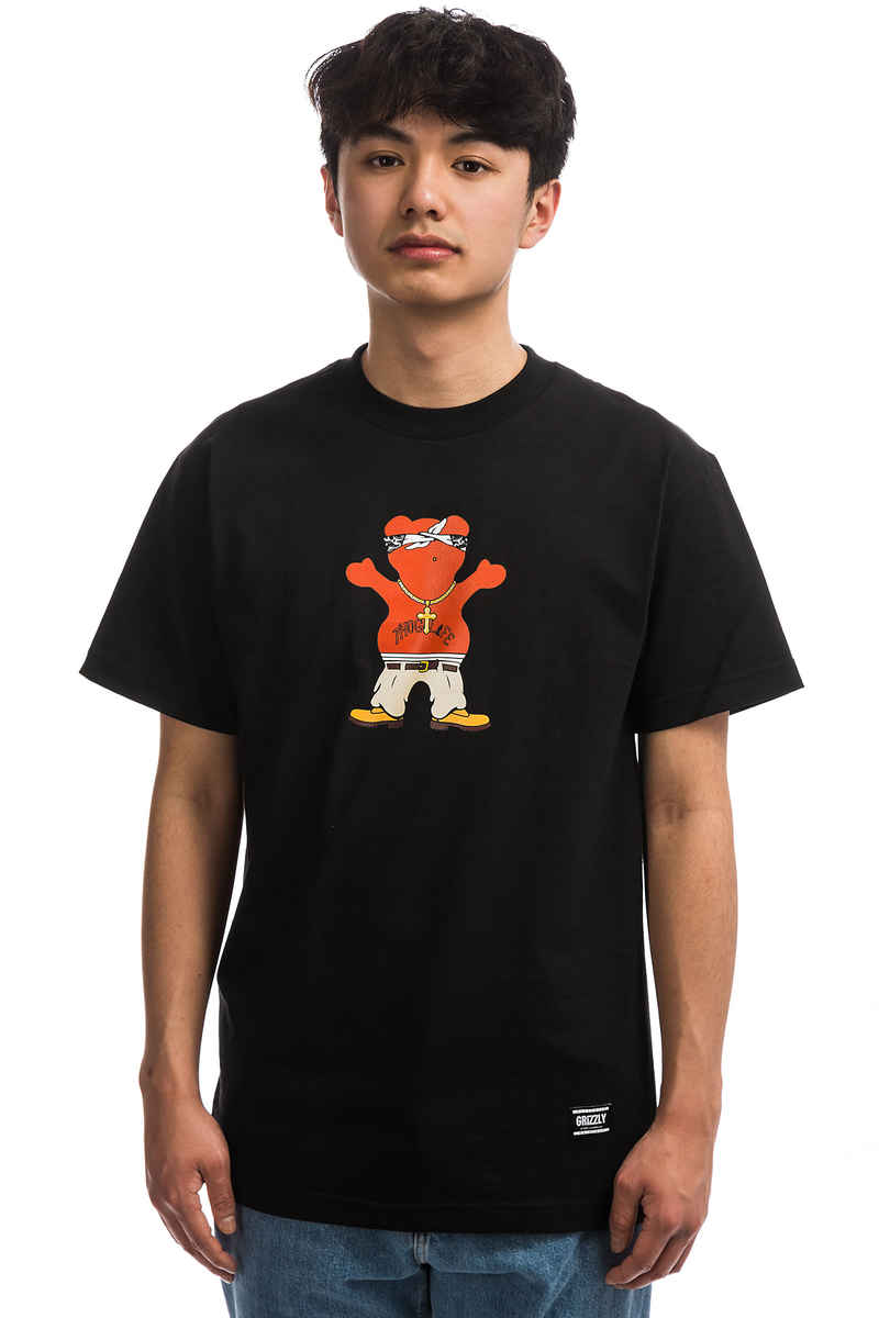 Grizzly Thug Bear T-Shirt (black)