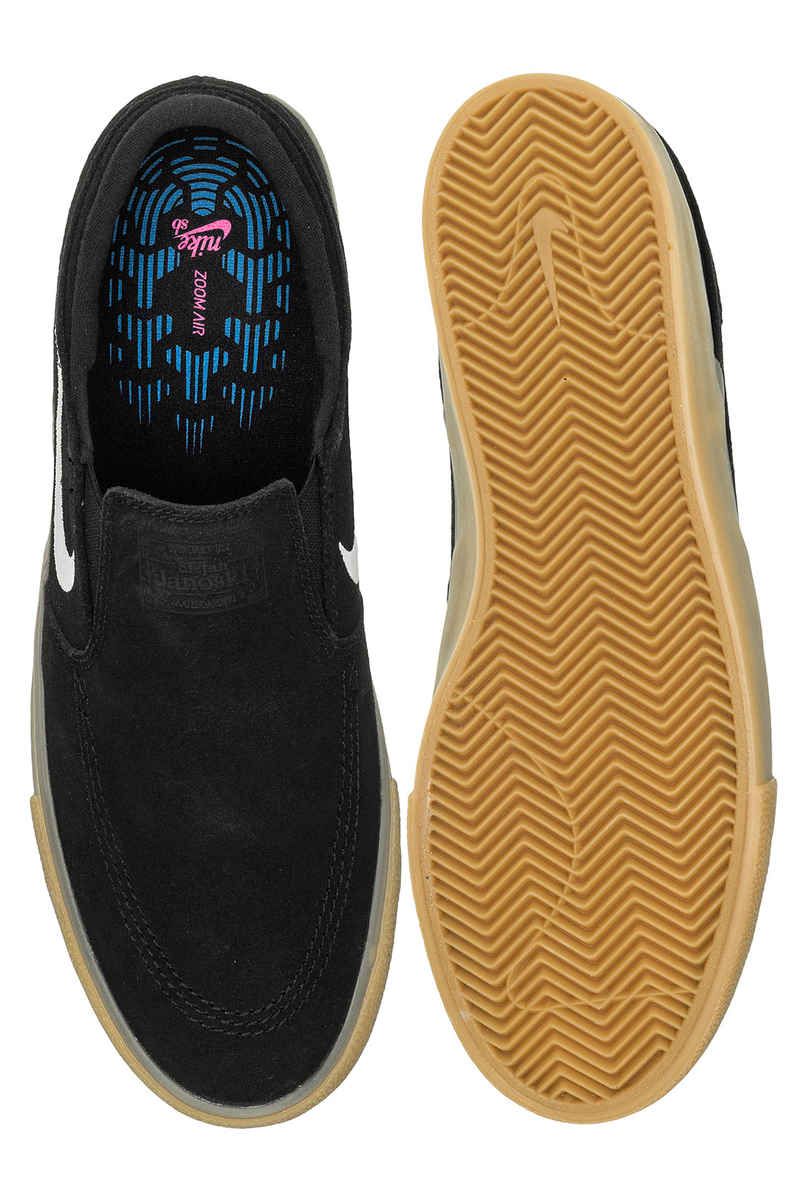 Nike SB Zoom Janoski Slip RM Schoen (black white gum light brown)