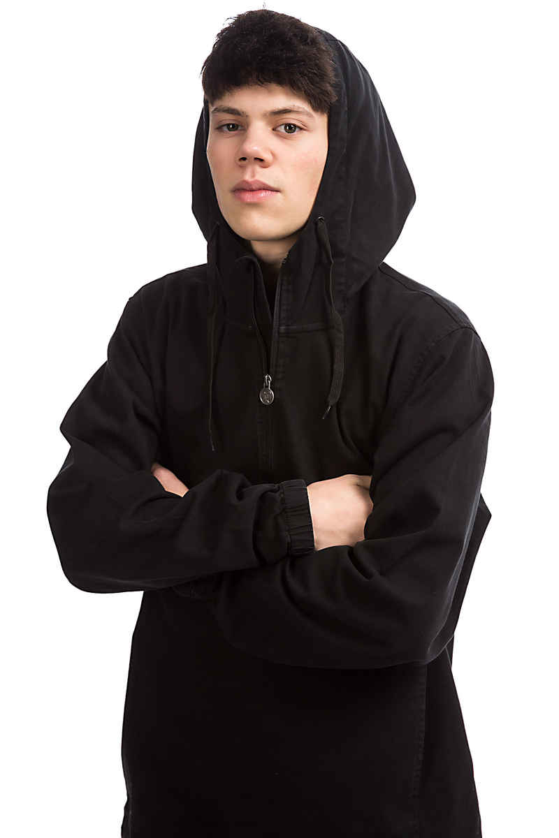 Welcome Scrawl Twill Anorak Jacke (black white)