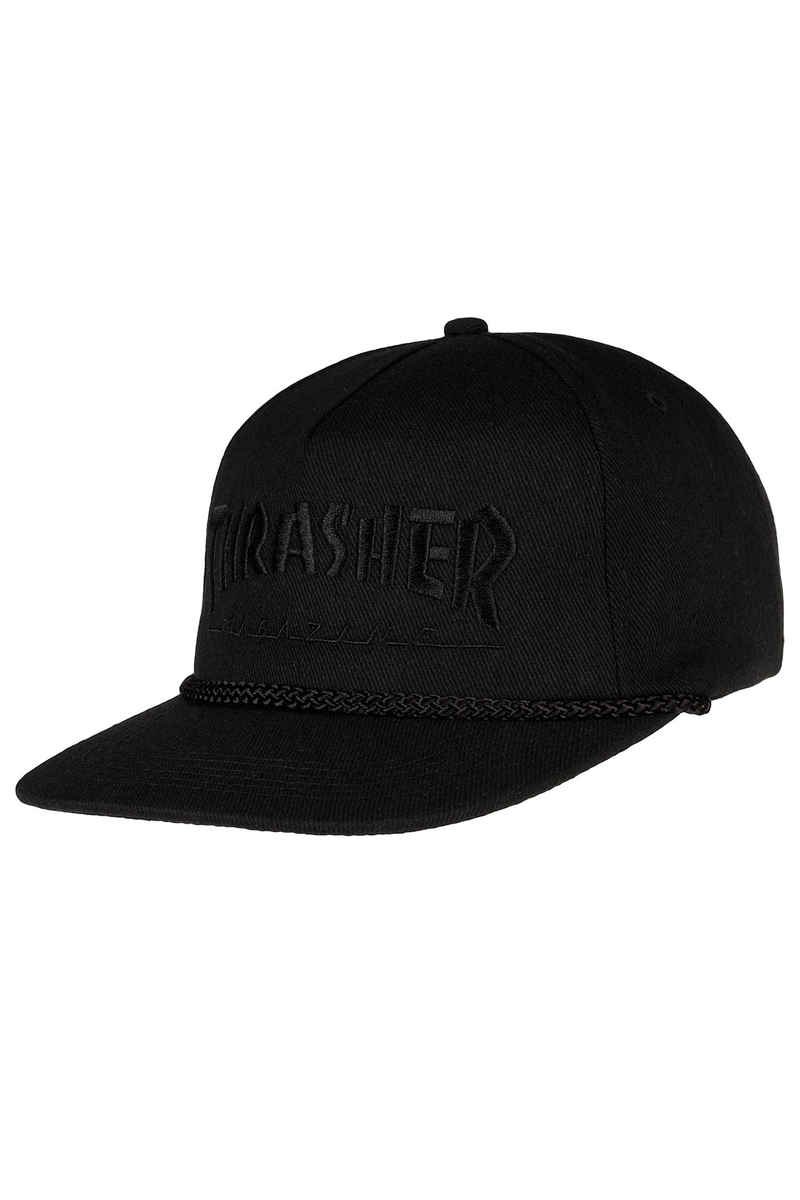 Thrasher Rope Snapback Cap (black black)