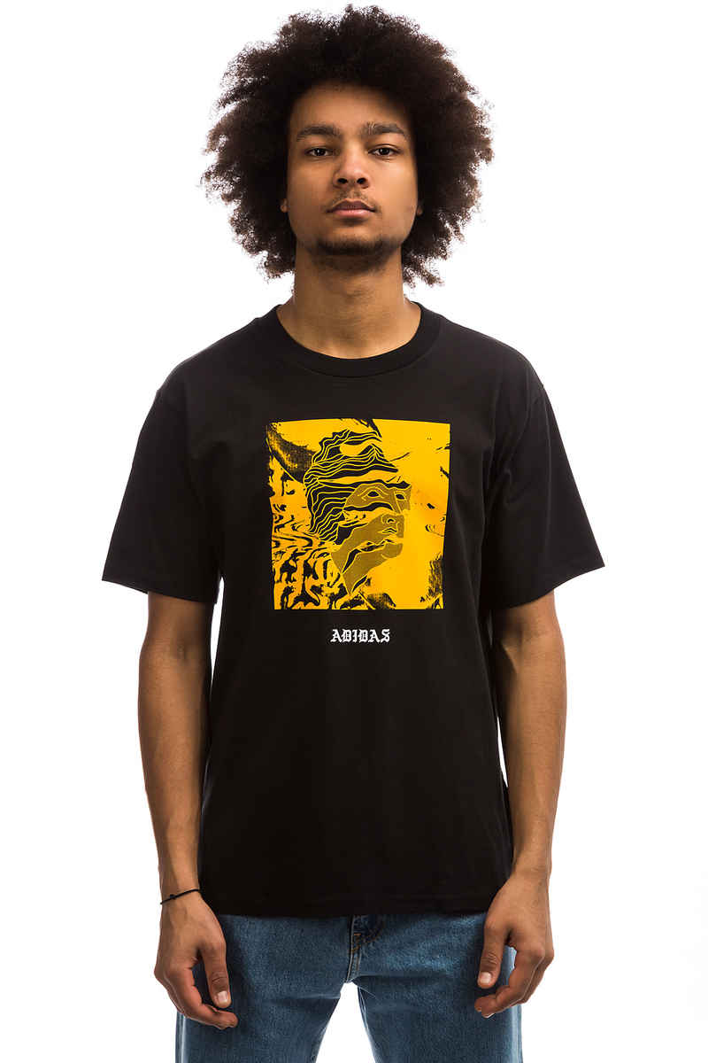adidas Manolesalias T-Shirt (black active gold white)