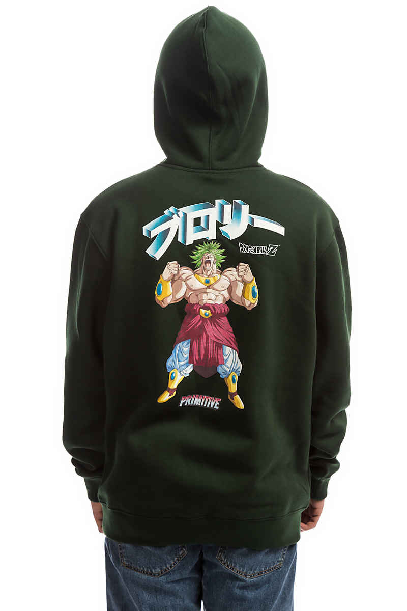Primitive x Dragon Ball Z Dirty P Broly sweat à capuche (dark green)
