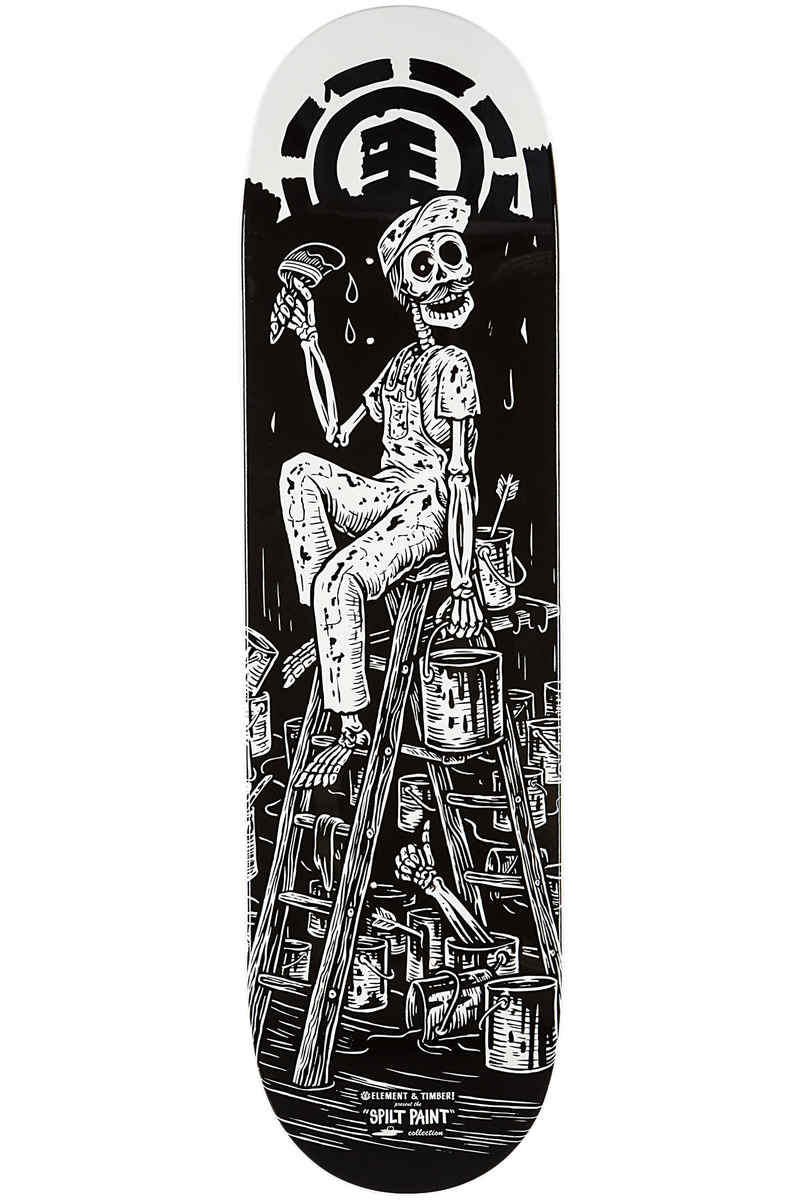 Element x Timber Spilt Paint Bygone 8.5" Planche Skate (black white)