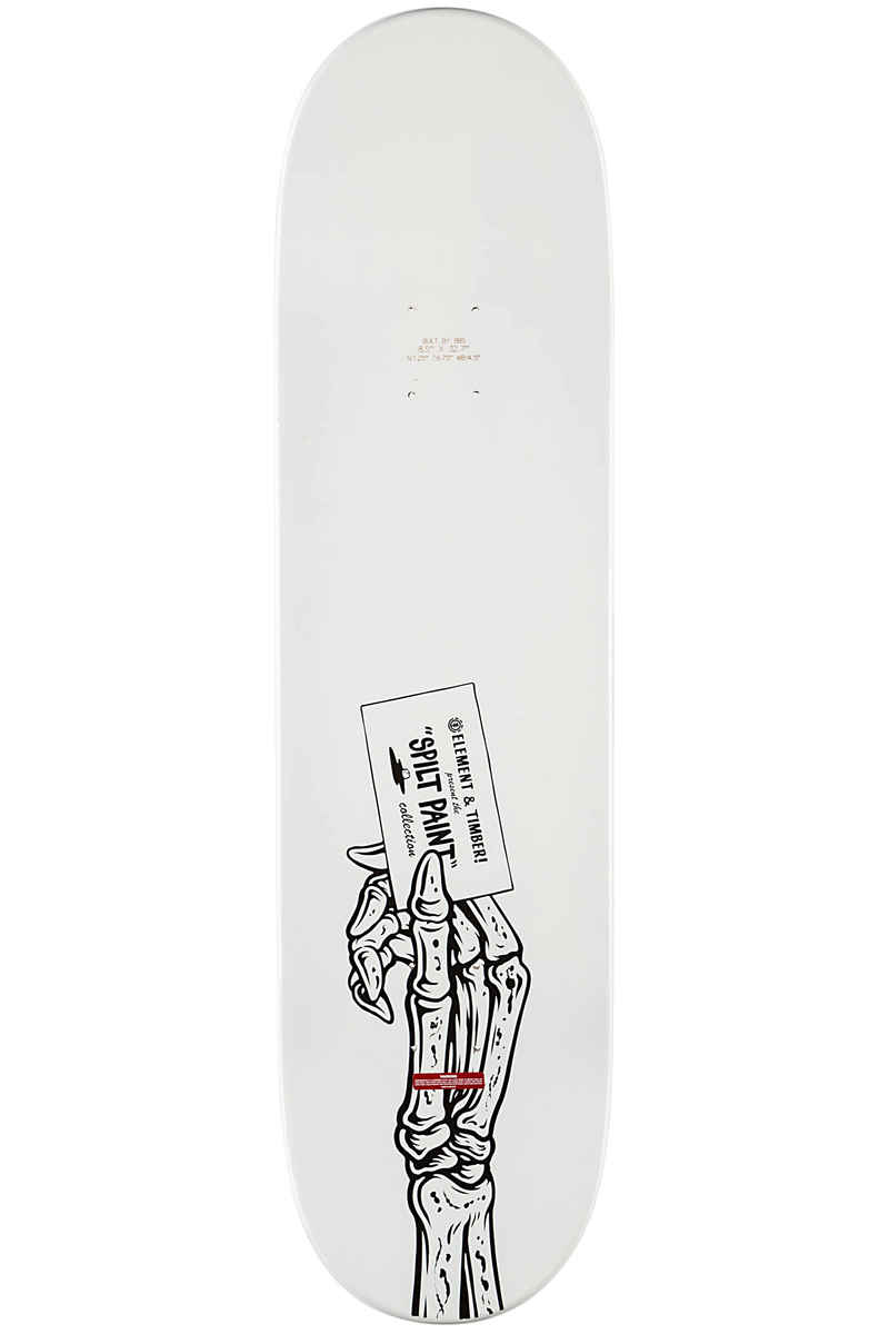 Element x Timber Spilt Paint Bygone 8.5" Planche Skate (black white)