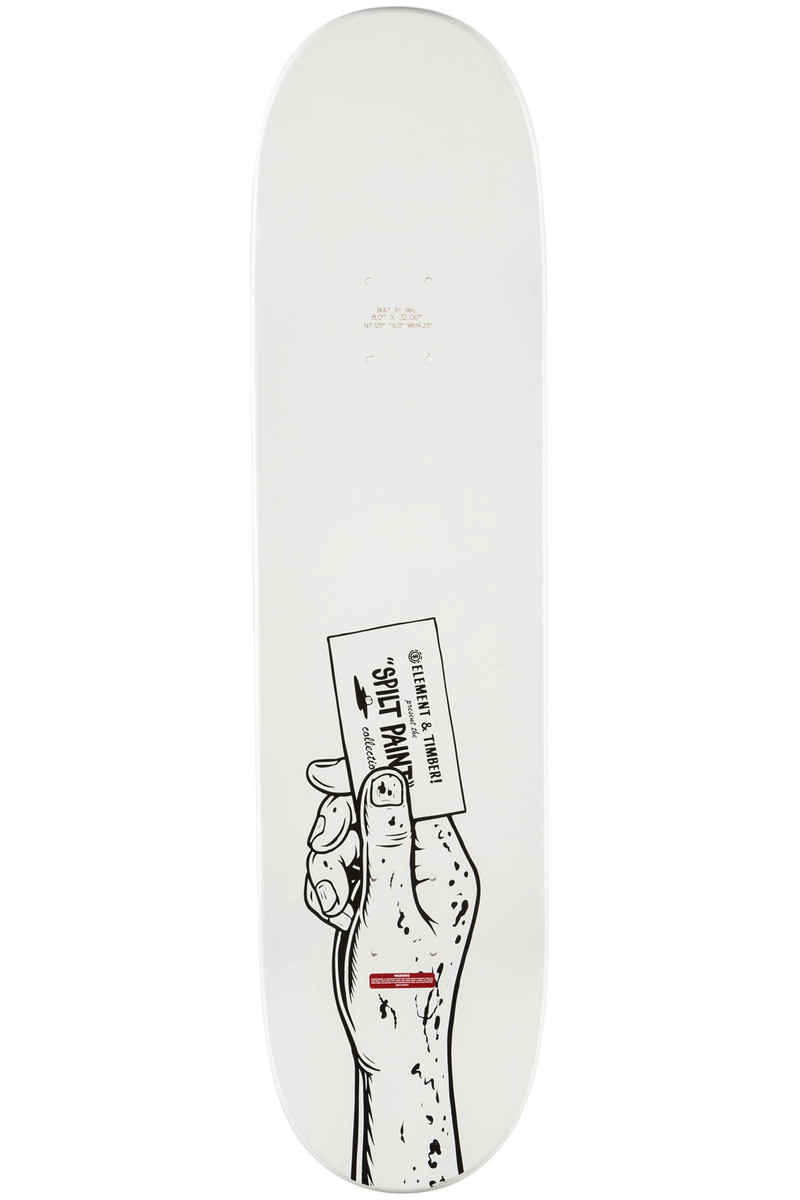 Element x Timber Split Paint Painter 8" Planche Skate (black white)