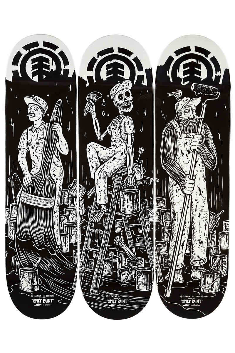 Element x Timber Split Paint Painter 8" Planche Skate (black white)
