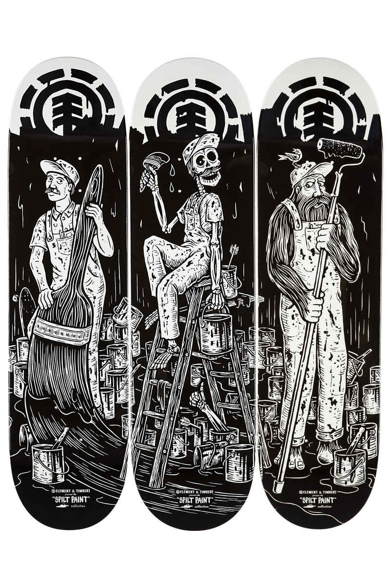 Element x Timber Split Paint Sasquatch 8.38" Deck (black white)