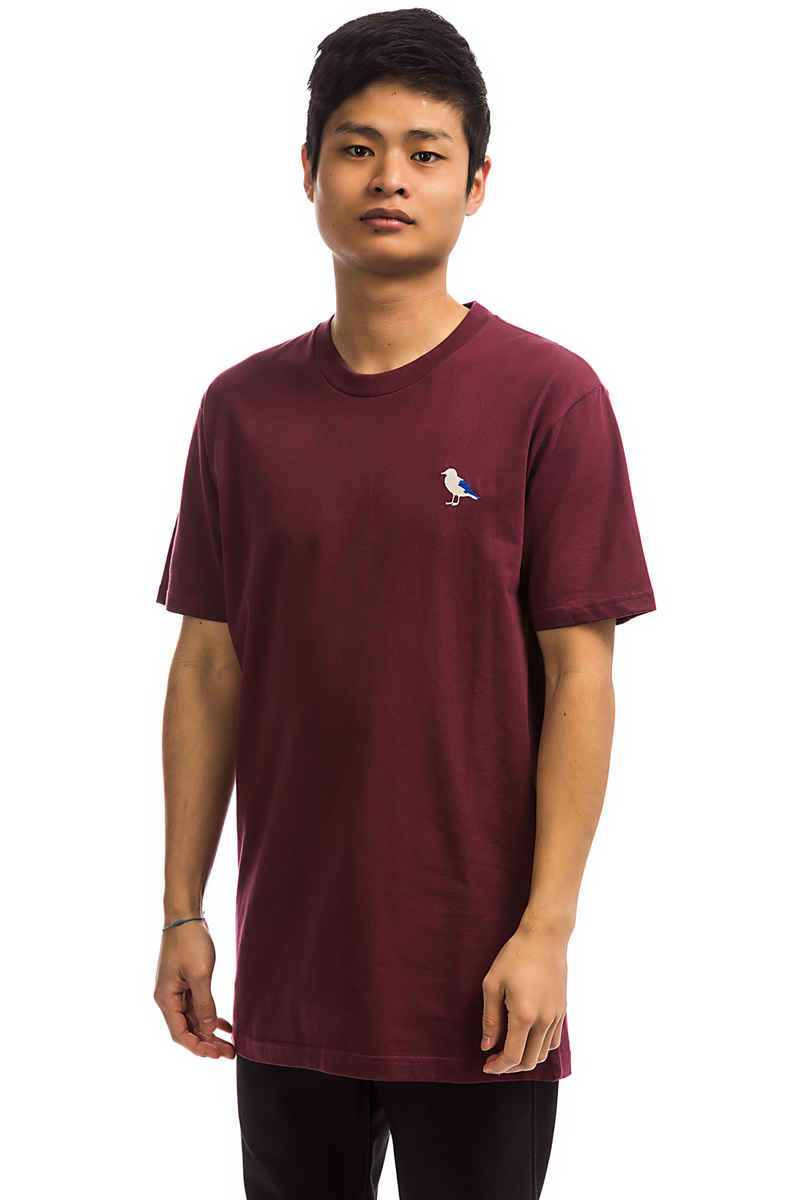 Cleptomanicx Embro Gull T-Shirt (windsor wine)