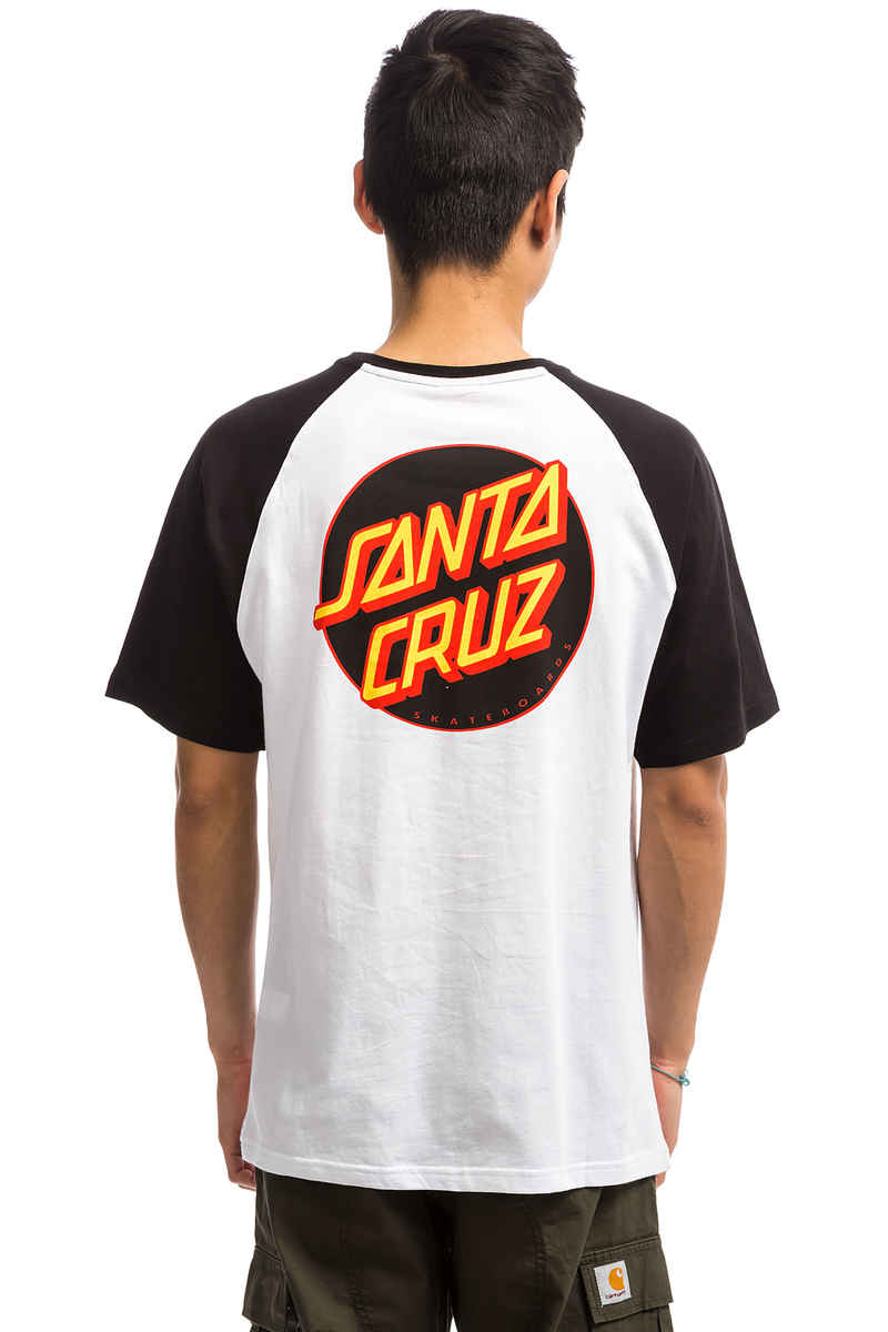 Santa Cruz Dot Pocket Raglan T-Shirt (black white)